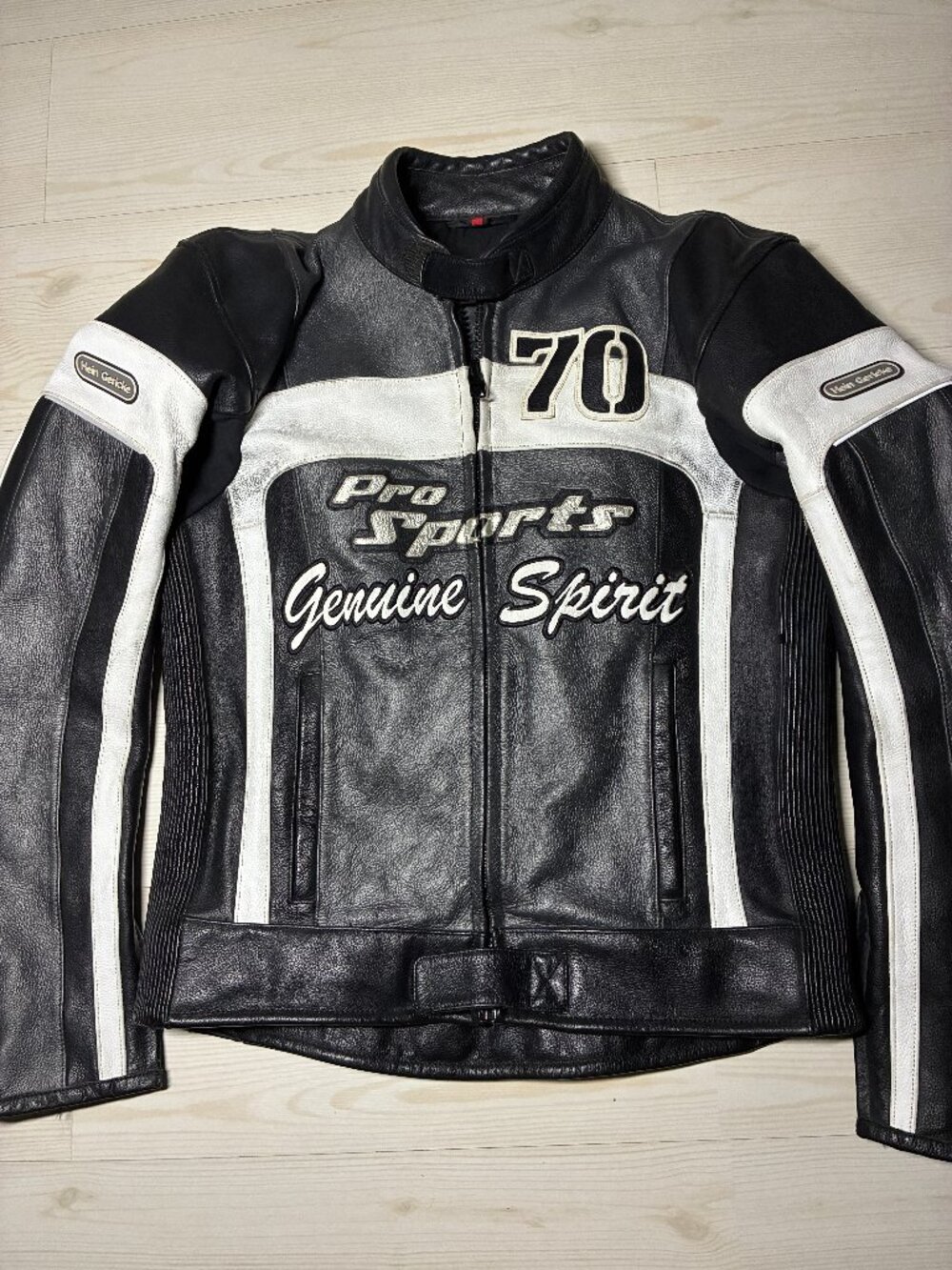 Vintage Hein Gericke Pro Sports "Genuine Spirit" Leather Motorcycle Jacket EU 54